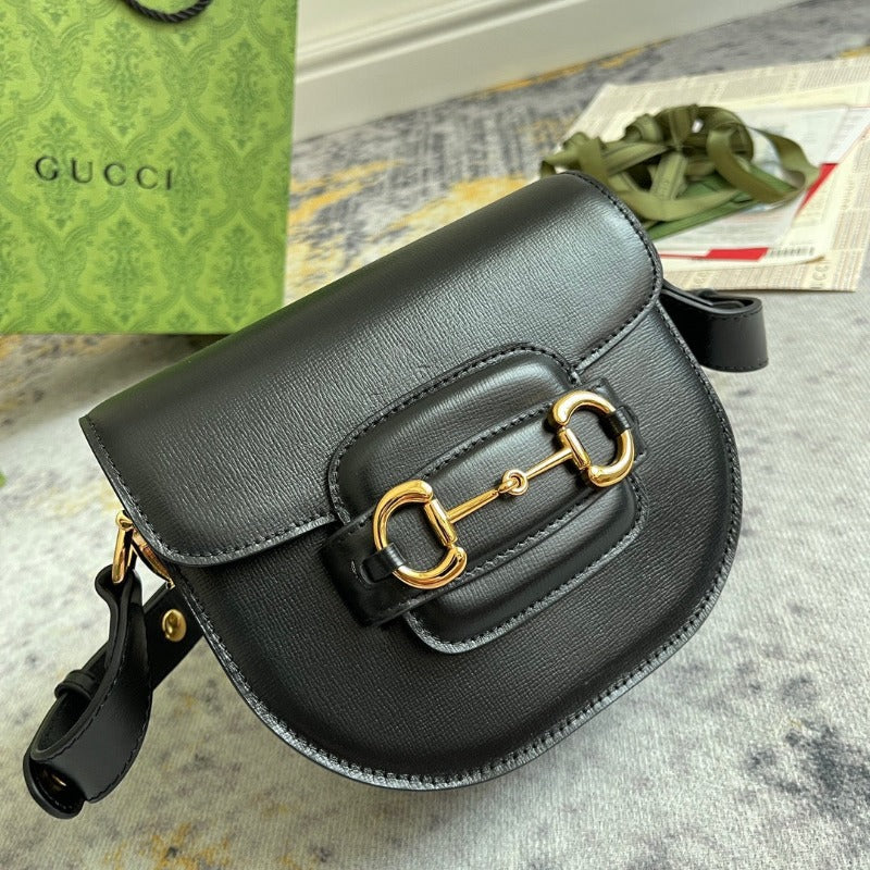 Mini Horsebit 1955 Rounded Bag Black