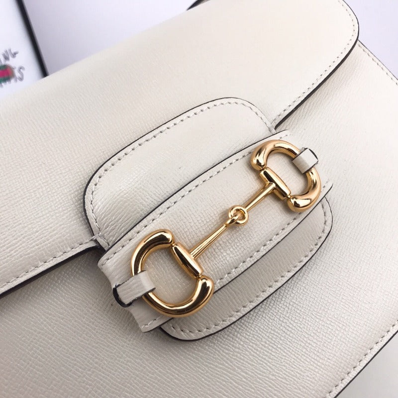 Horsebit 1955 Shoulder Bag Milk White