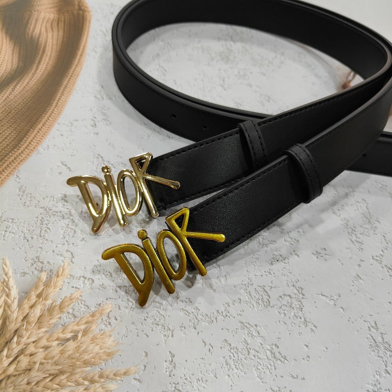 Designer DC Buckle Belt Black