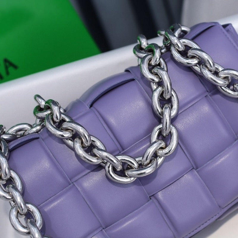 Cassette Shoulder Chain Bag Lilac