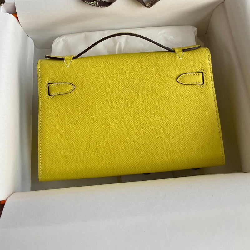 Kelly Pochette Handbag Yellow