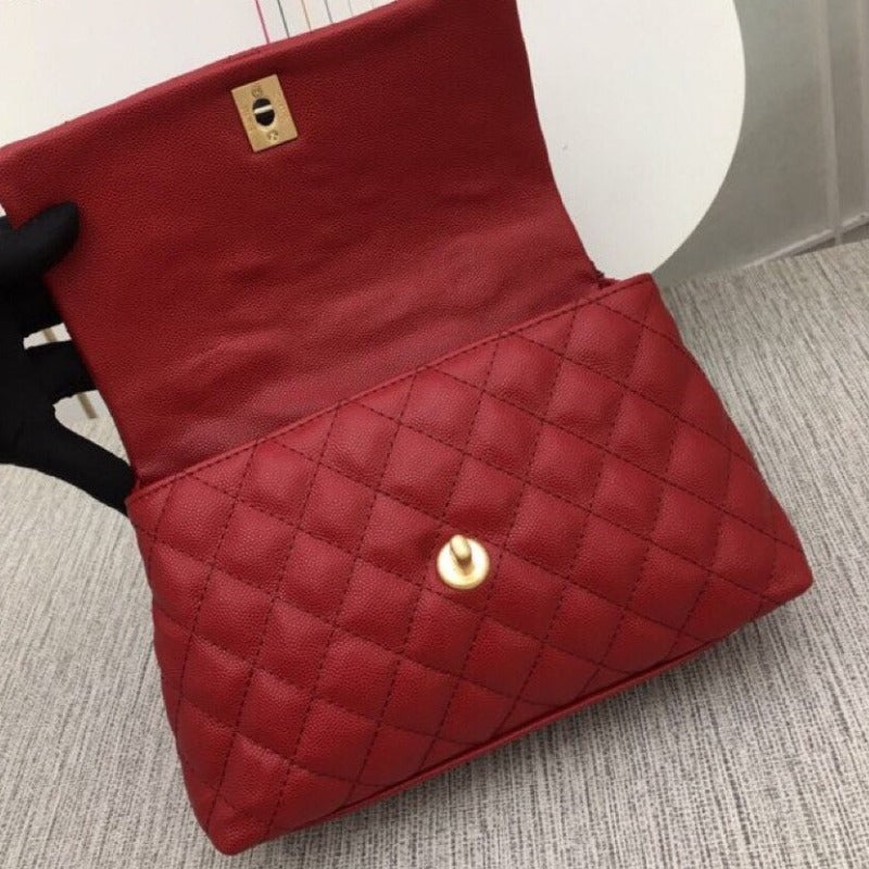 Coco Flap Bag Dunkelrot Neu