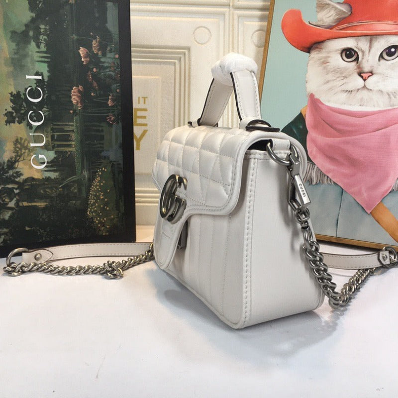 Marmont Mini Top Handle Bag White