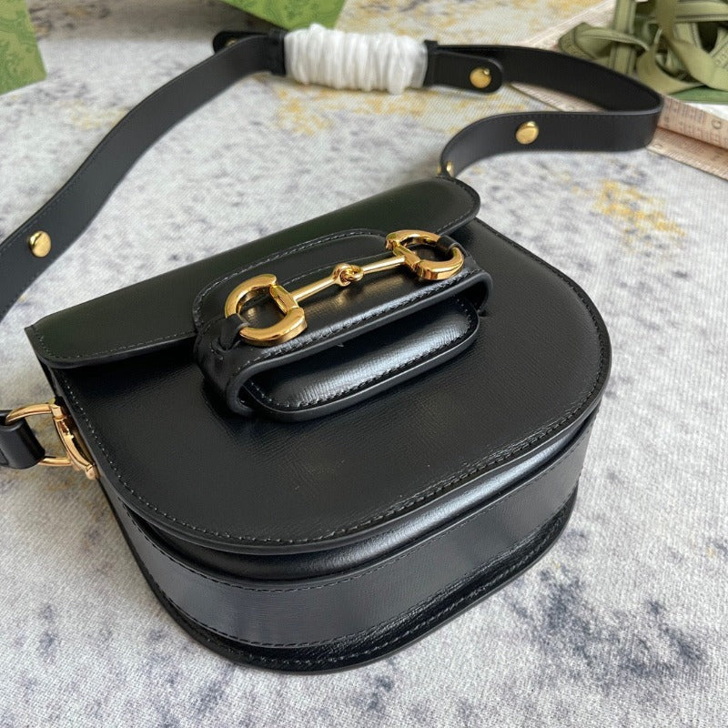 Mini Horsebit 1955 Rounded Bag Black