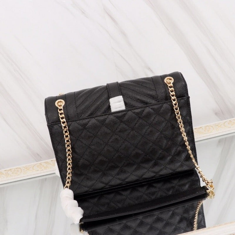 Envelope Chain Bag Black