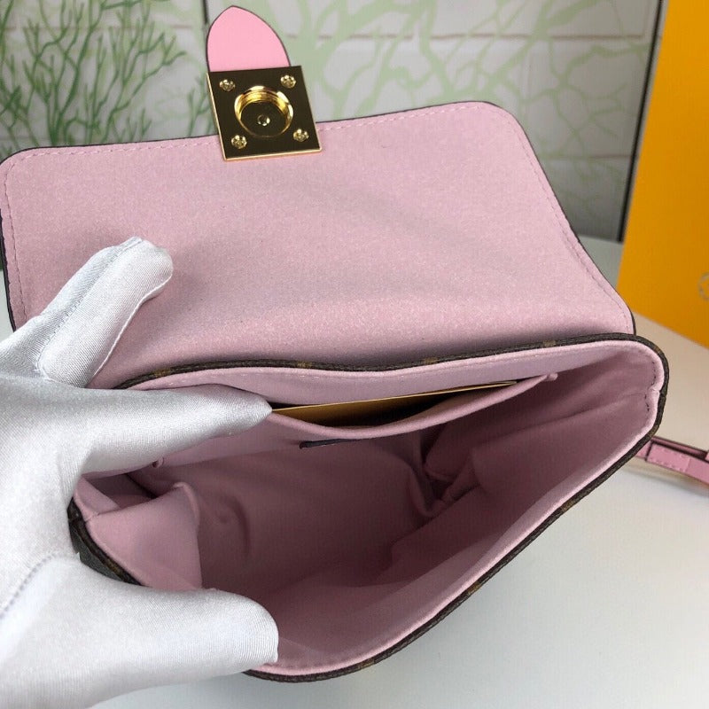 Locky Bb Lona Monogram Bag Pink