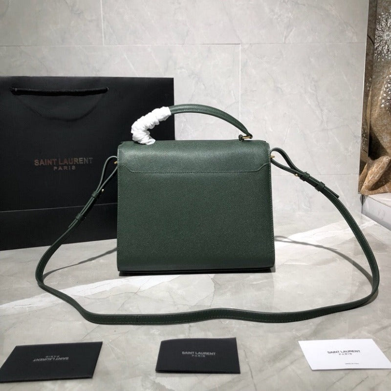 Cassandra Medium Top Handle Bag Dark Green