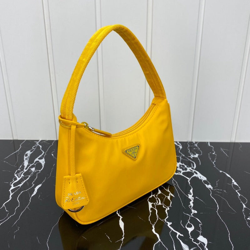 Vintage Nylon Hobo Bag Yellow