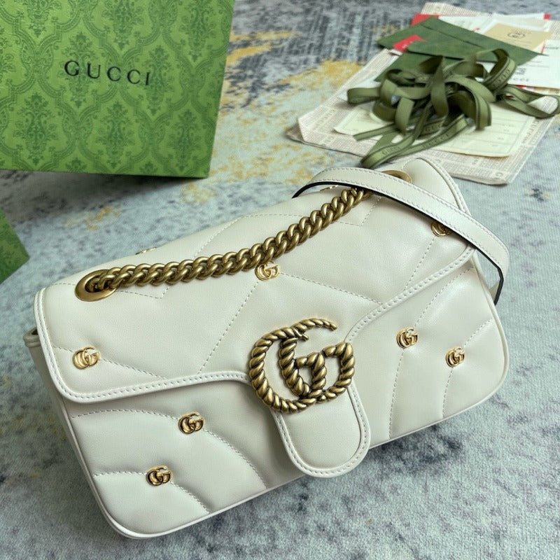 Marmont GG Shoulder Bag White New