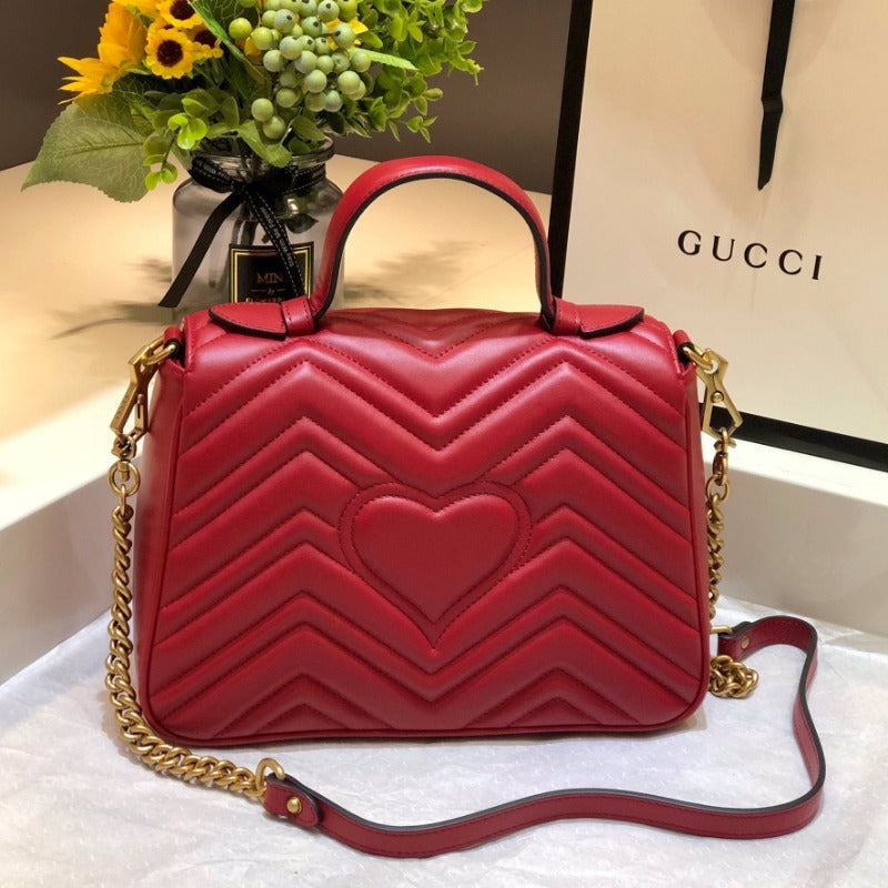 Marmont Handle Bag Red