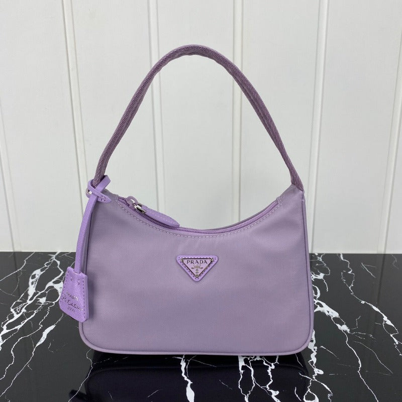 Vintage Nylon Hobo Bag Lilac