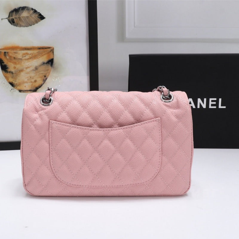 Caviar Classic Double Flap Bag Pink 25