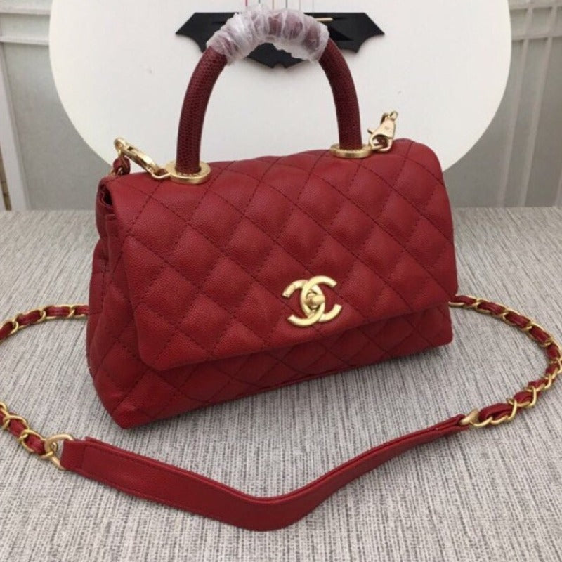 Coco Flap Bag Dunkelrot Neu