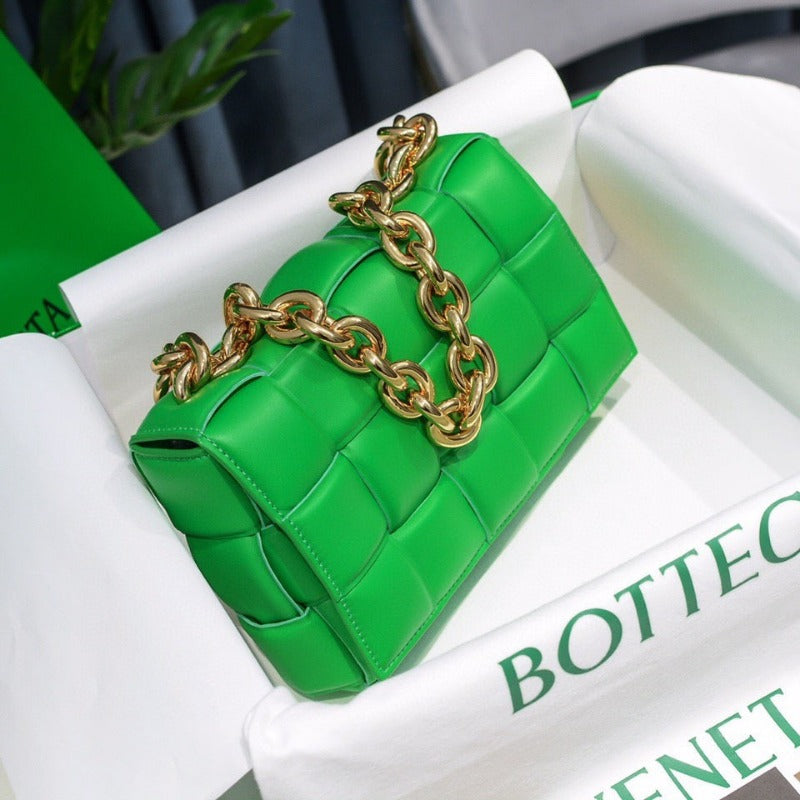 Cassette Shoulder Chain Bag Green