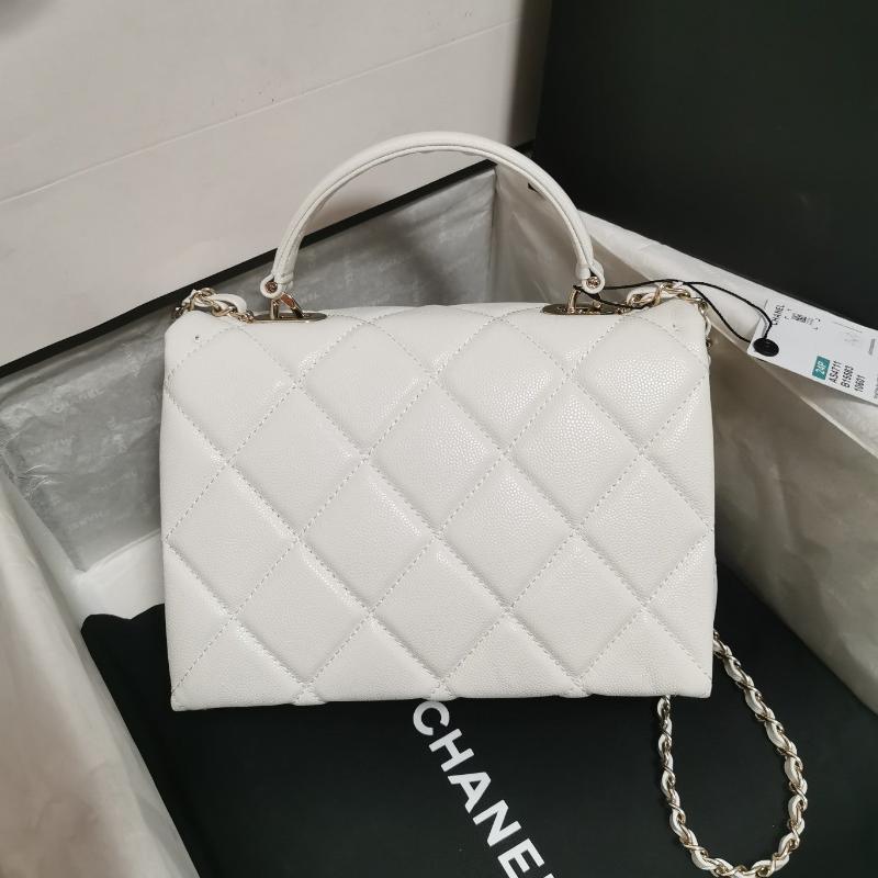 Kelly With Top Handle Bag White