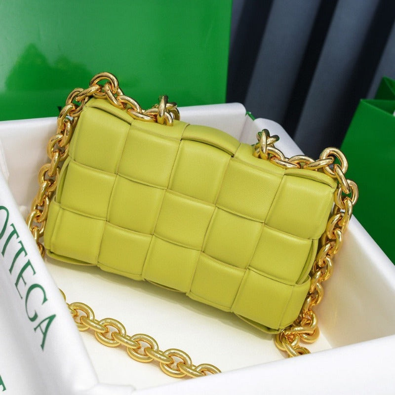 Cassette Shoulder Chain Bag Lime