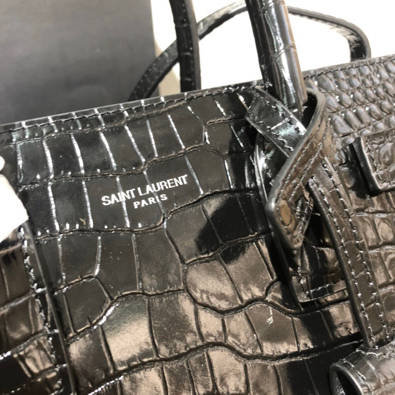 NANO CLASSIC SAC DE JOUR BAG CROC SCHWARZ