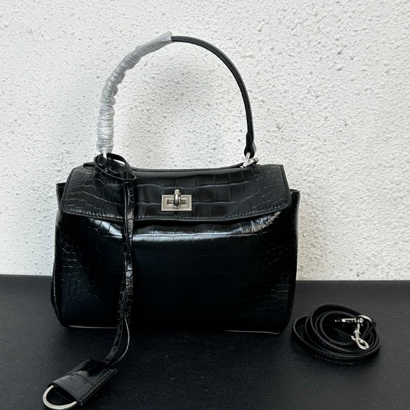 Rodeo mini Black Croc New