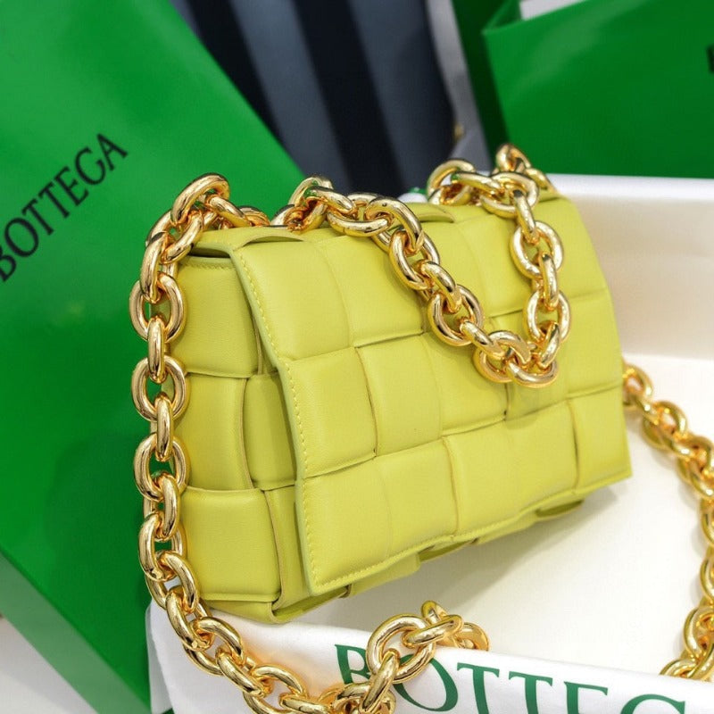 Cassette Shoulder Chain Bag Lime