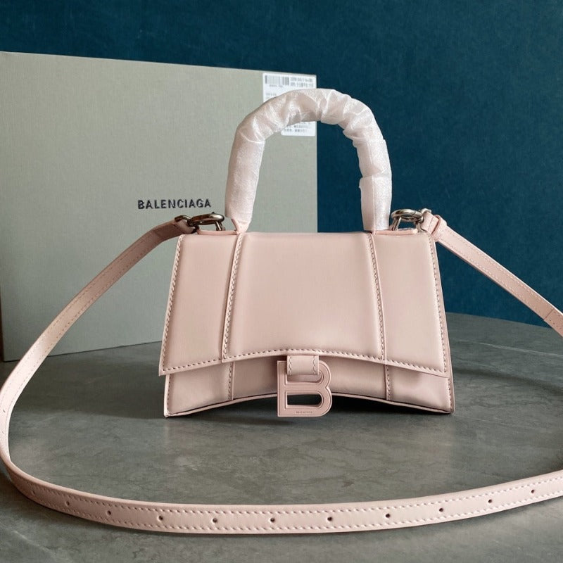 Hourglass Small Mock-croc Top-handle Bag Light Pink