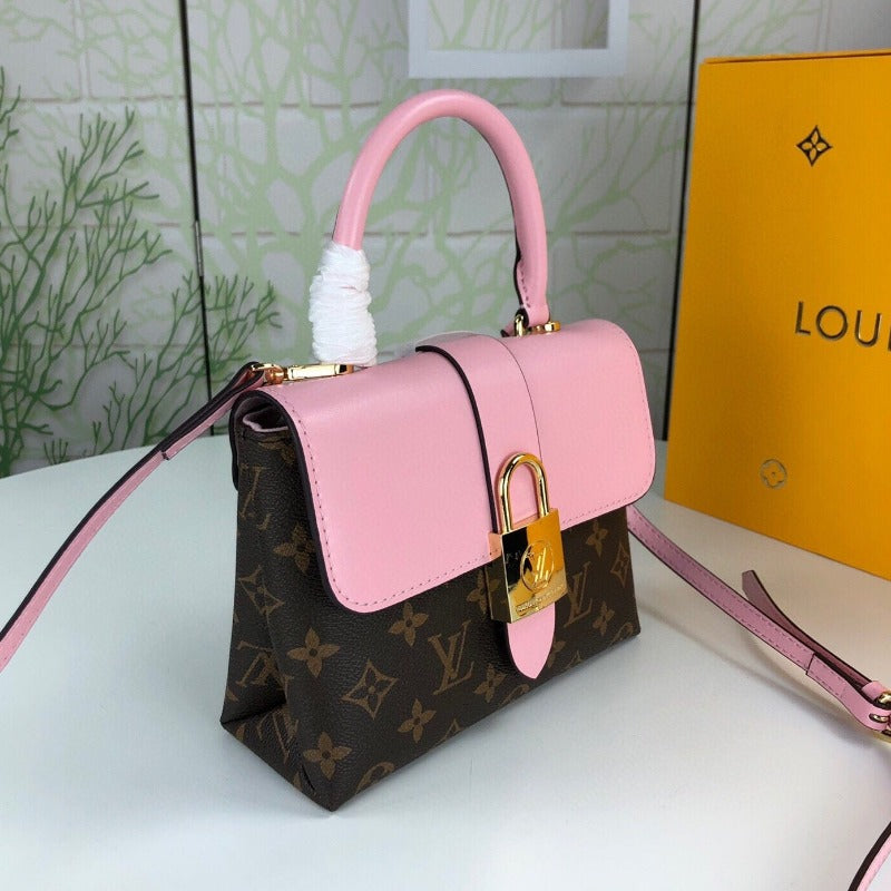 Locky Bb Lona Monogram Bag Pink