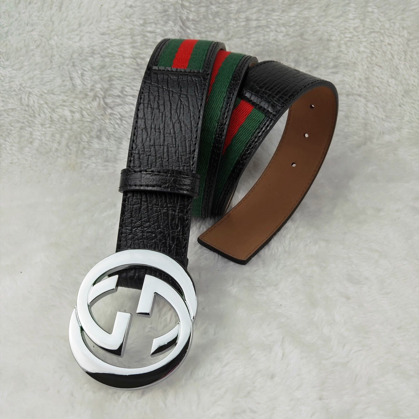 Unisex Belt Buckle G Black-green-red