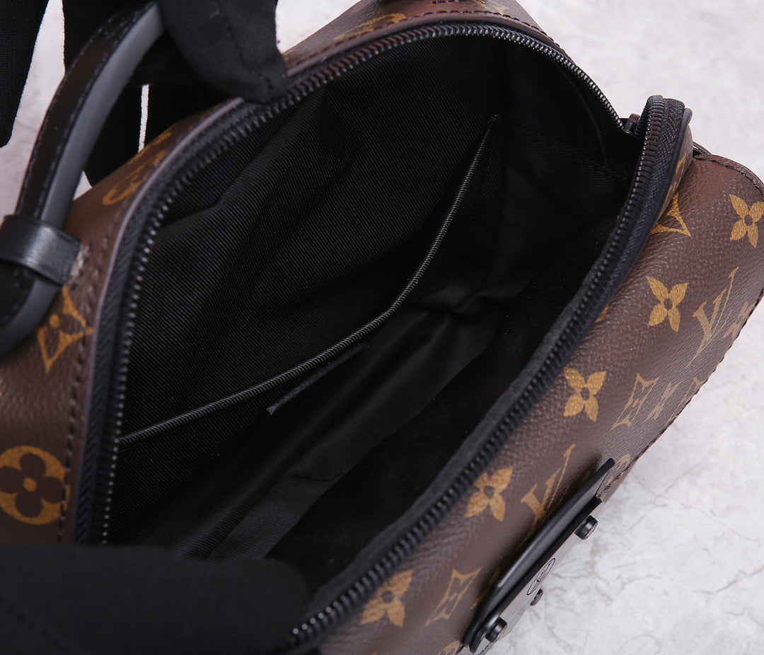 S Lock Monogram Bag Brown/Black