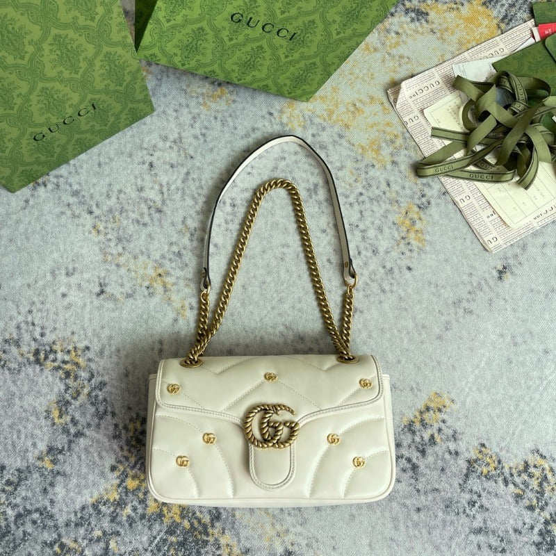 Marmont GG Shoulder Bag White New