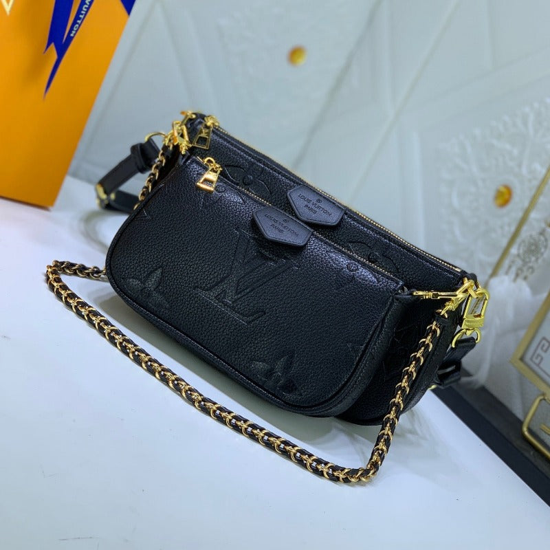 Multi Pochette Shoulder Bag Black