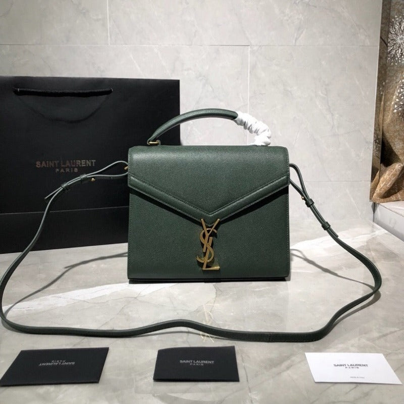 Cassandra Medium Top Handle Bag Dark Green