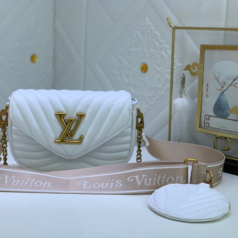 Wave Multi Pochette Bag White