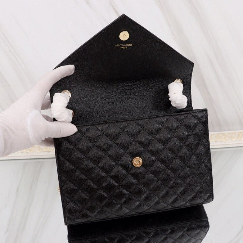 Envelope Chain Bag Black