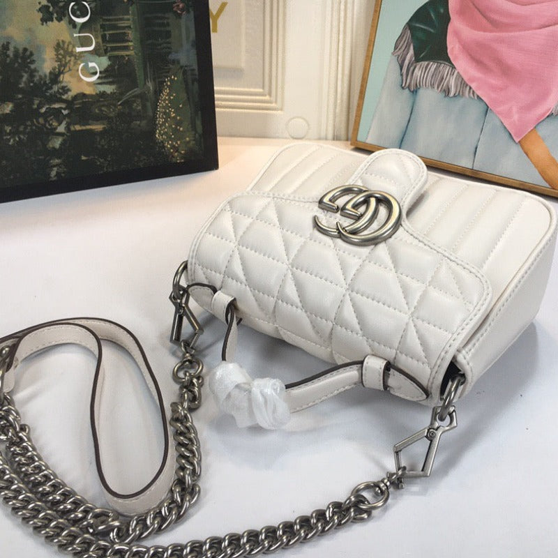 Marmont Mini Top Handle Bag White