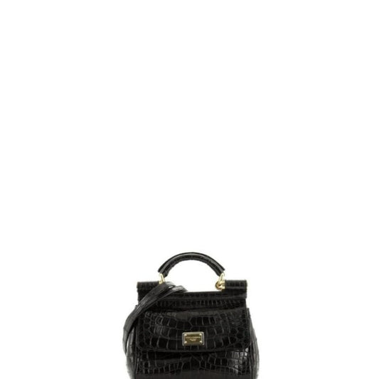 Kim Sicily Tasche in Kroko-Schwarz