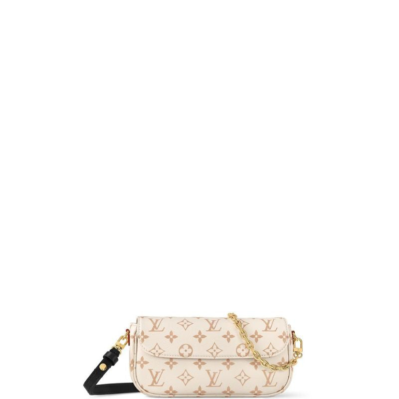 Ivy Monogram Clutch Elfenbein Neu