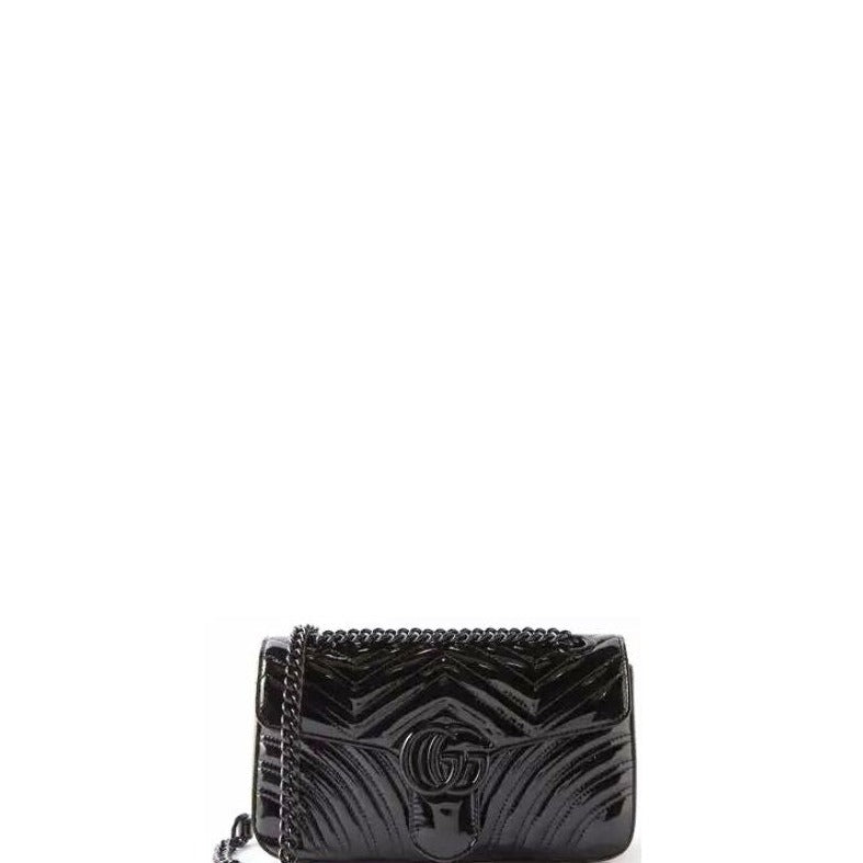 Marmont Shoulder Patent Leather Bag Black New