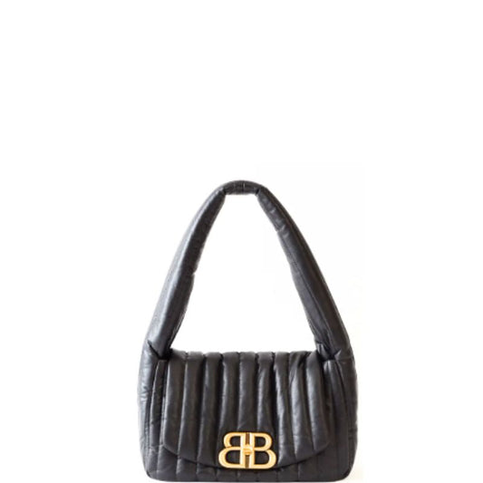 Monaco Hobo Bag Quilted In Black