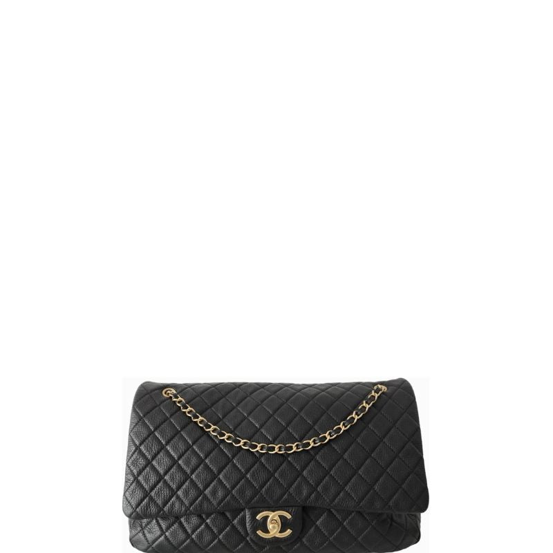 Caviar Classic Double Flap Bag XXL Black