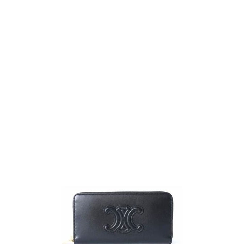 Triomphe Logo Long Wallet Black