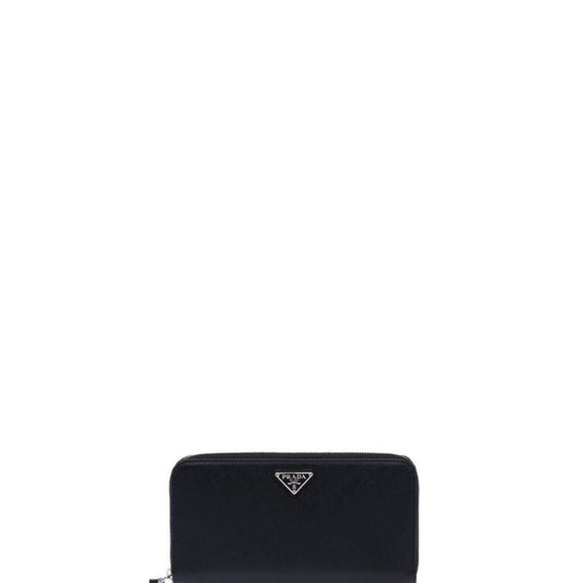 Saffiano Leather Long Wallet Black