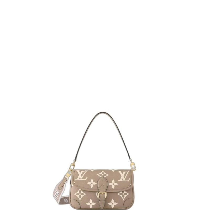 Diane Monogram Shoulder Bag Beige