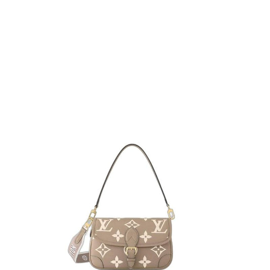 Diane Monogram Shoulder Bag Beige