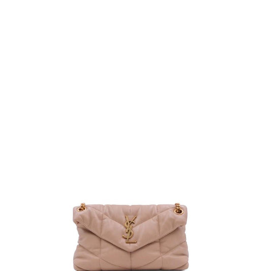 Small Loulou Puffer Shoulder Bag Nude New