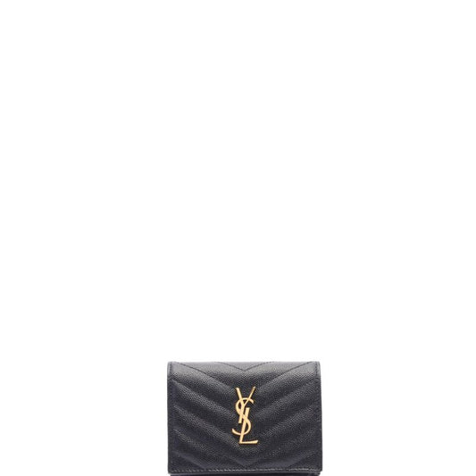 Tri-fold Short Wallet Black