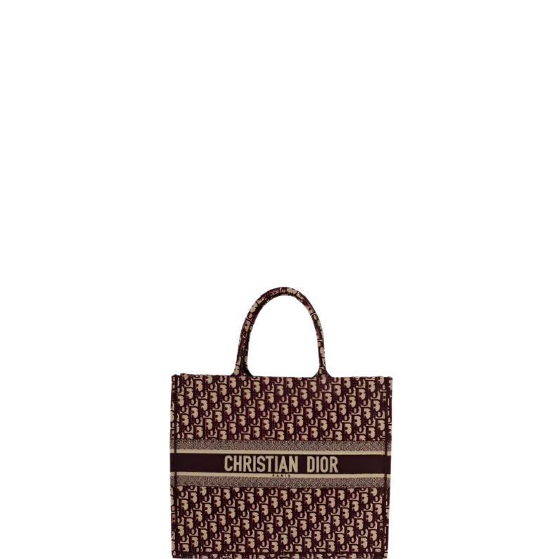 Canvas Book Tote Burgundy New
