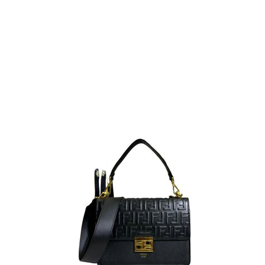 Kan U FF Monogram Motif Bag Black