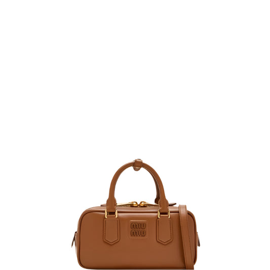 Small Arcadie leather bag brown new