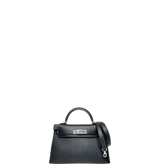 Mini Kelly Handbag Black/Silver
