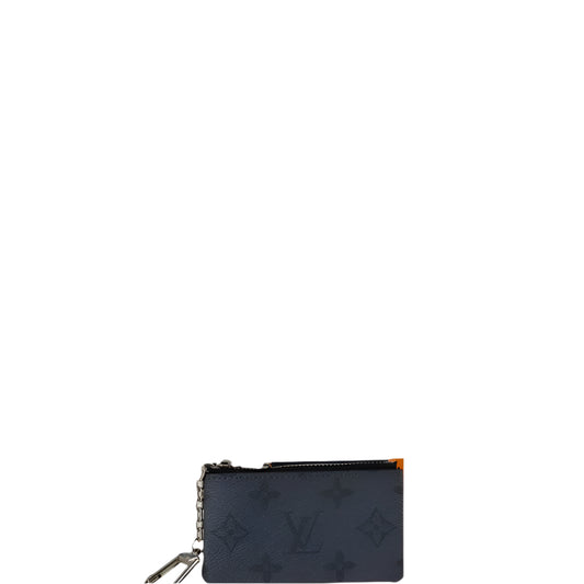 Monogram key case charm black new