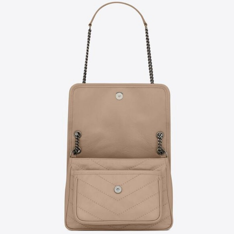 Niki Shoulder Chain Bag  Apricot